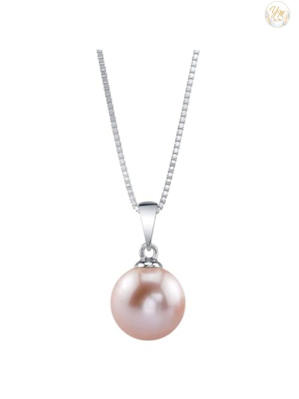 AAAA Freshwater Pearl Pendant Necklace, 14K Gold Plated 925 Sterling Silver,
